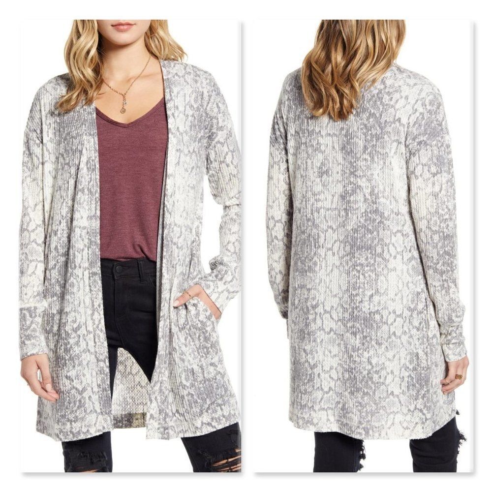 Socialite Waffle Knit Cardigan sz XS
